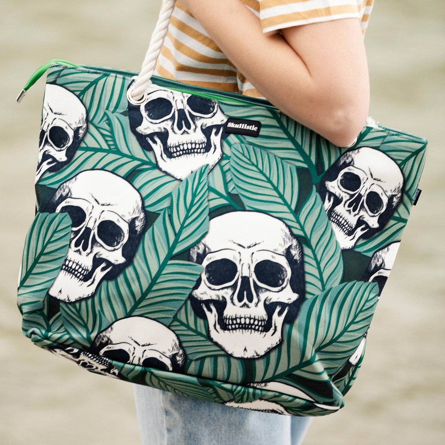 Skullistic Tropic Skulls Shoulder Beach Bag