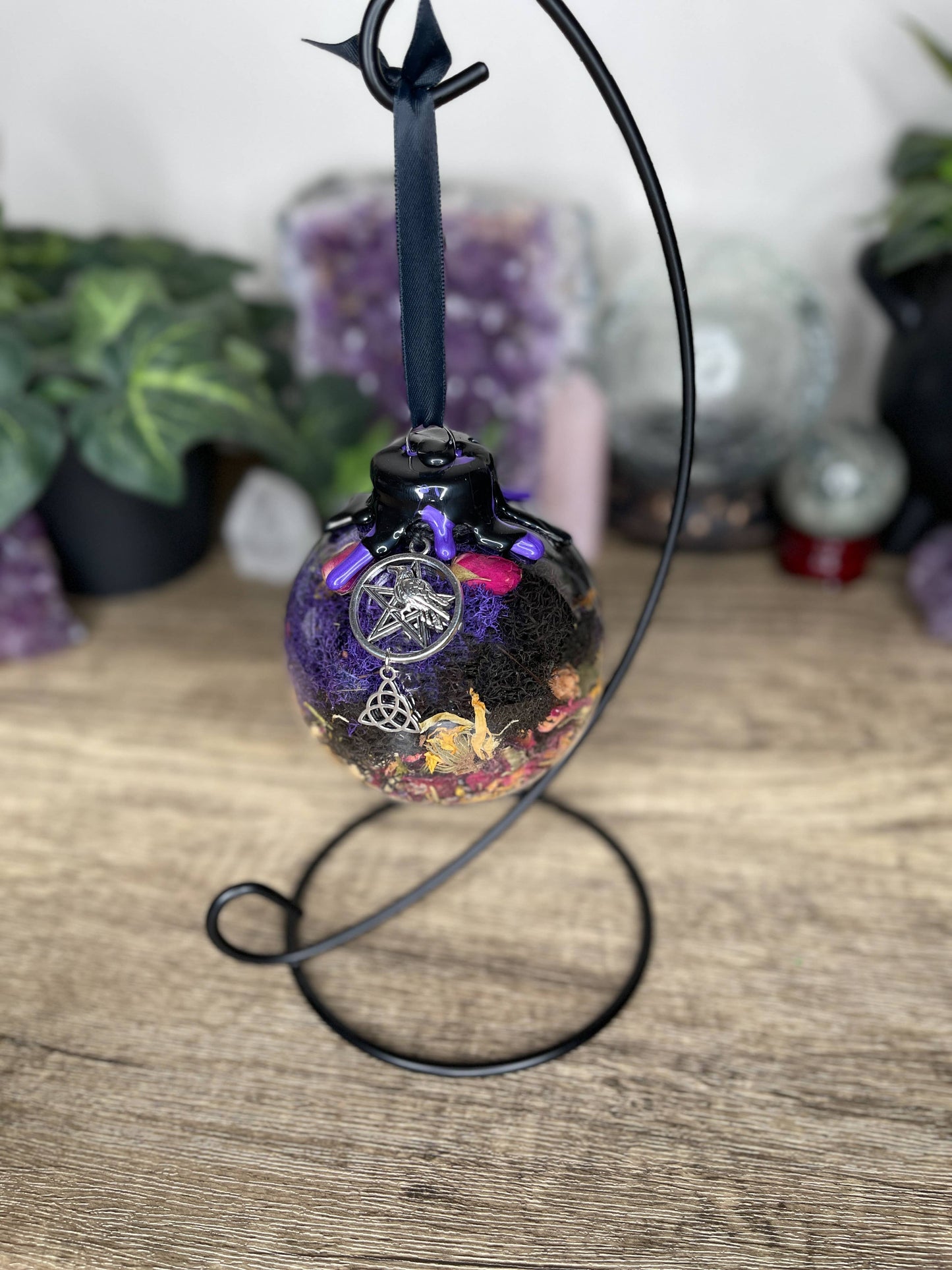 Morrigan Goddess Witch Ball, Witchy Decor, Witch Gift