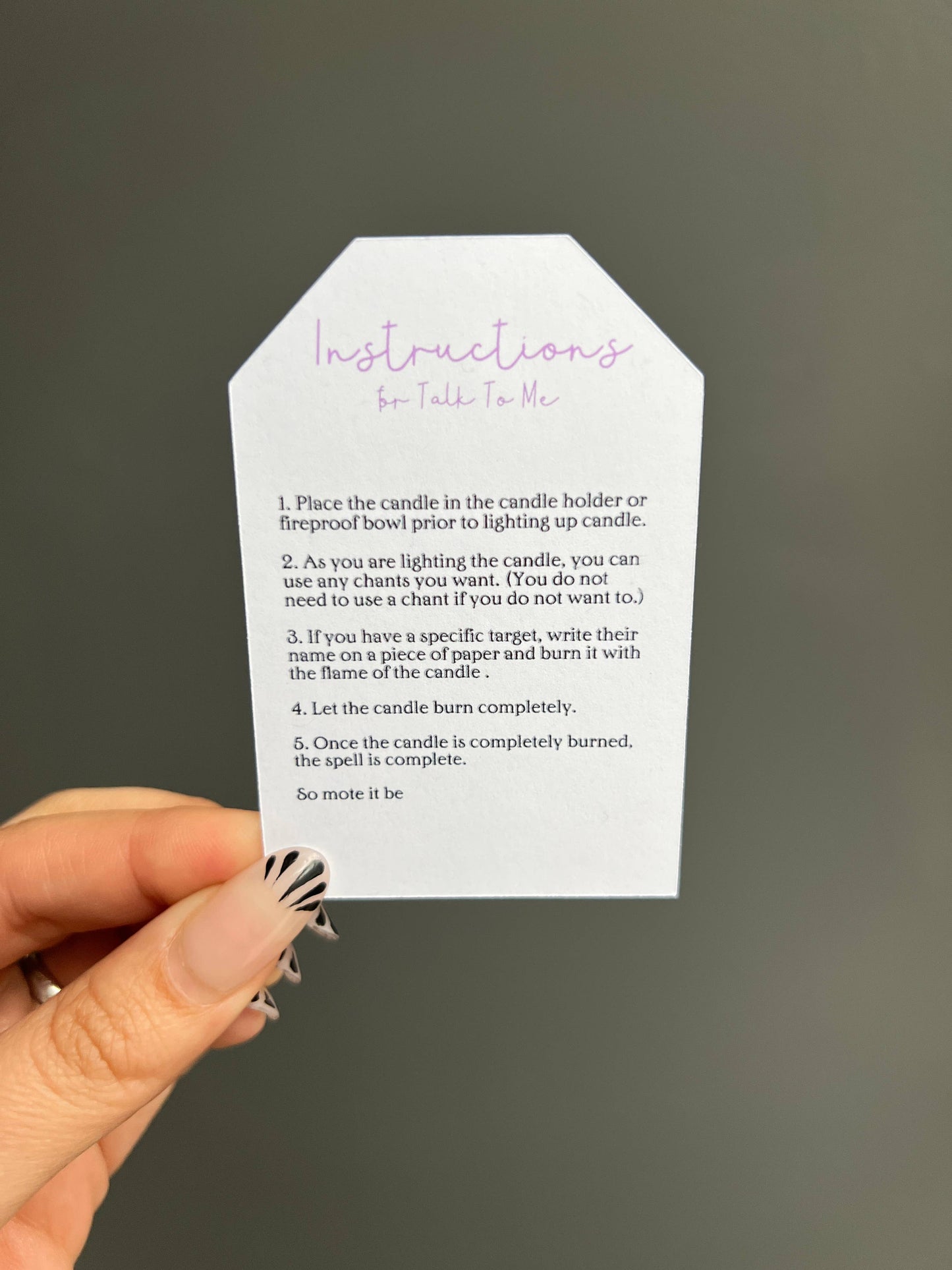 Talk To Me Ritual Candle