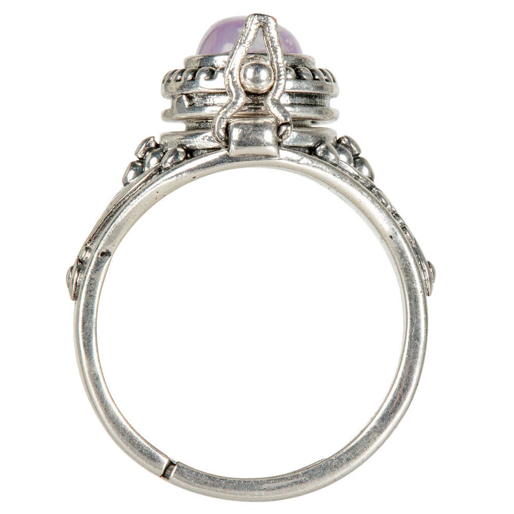 ADJUSTABLE GEMSTONE POISON RINGS