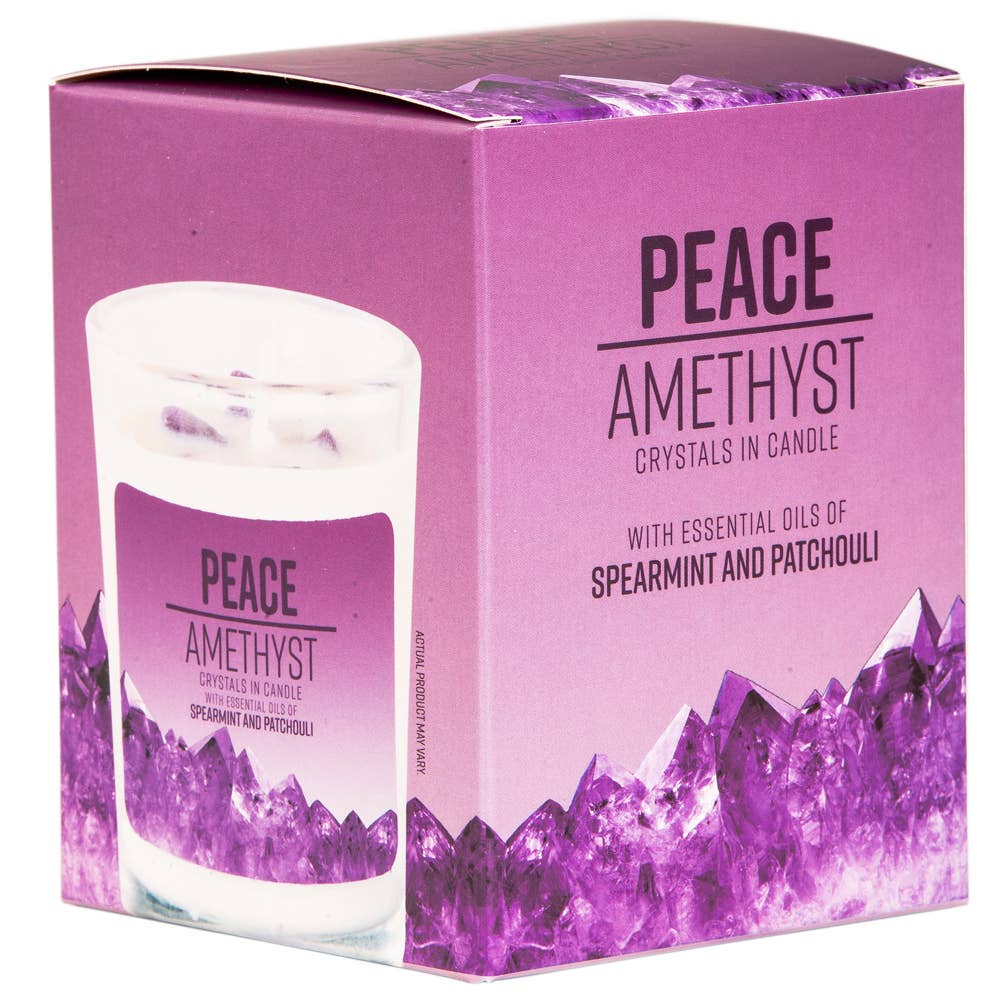 10 oz Crystal Energy Candles With Essential Oils