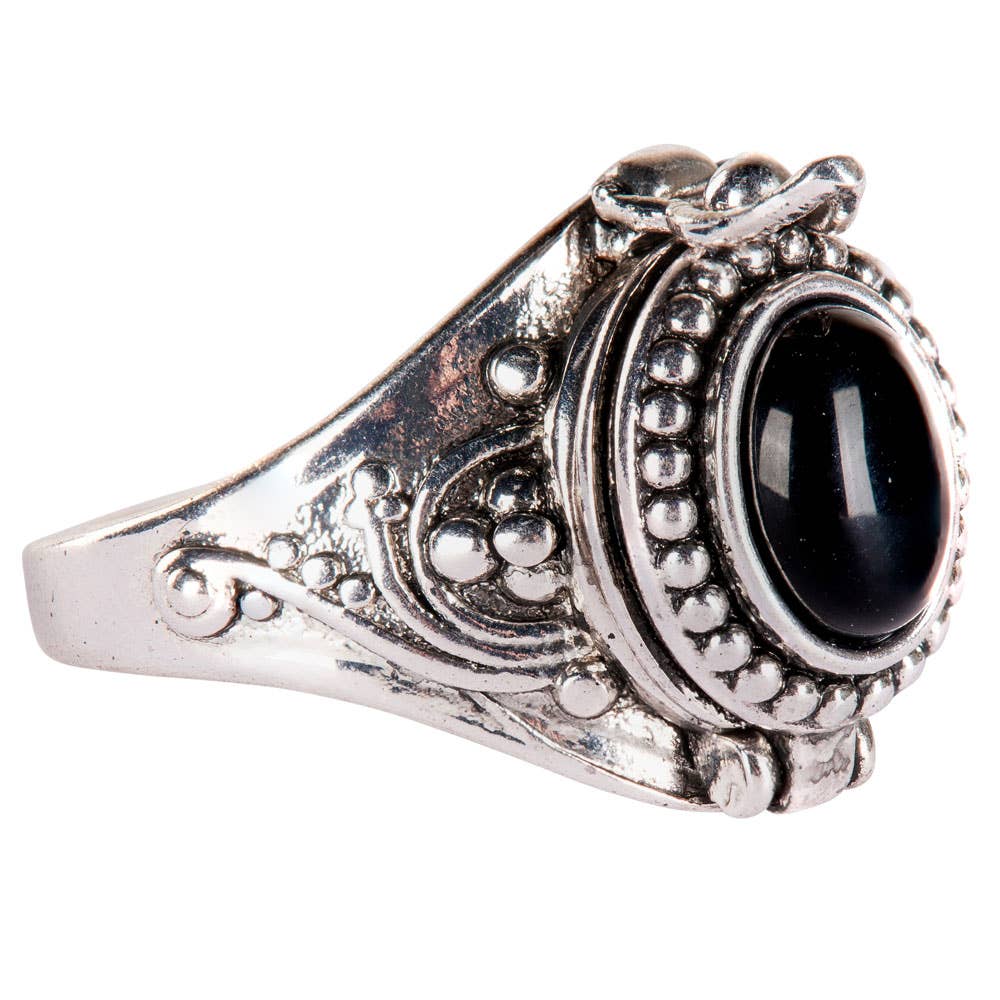 ADJUSTABLE GEMSTONE POISON RINGS