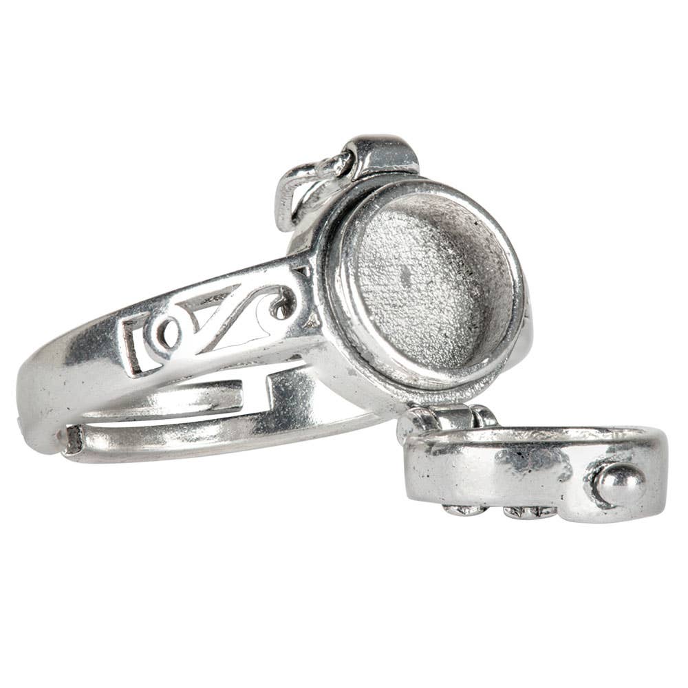 ADJUSTABLE MOON & STAR POISON RING