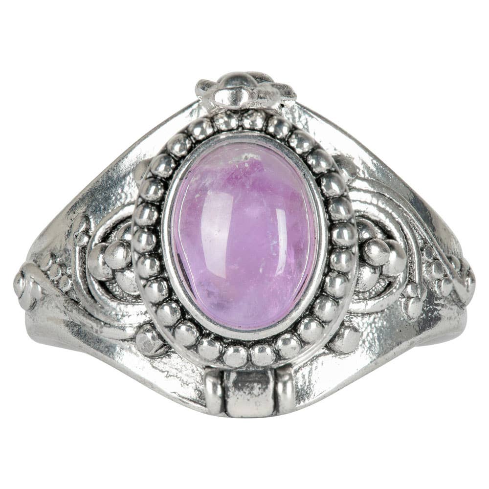 ADJUSTABLE GEMSTONE POISON RINGS