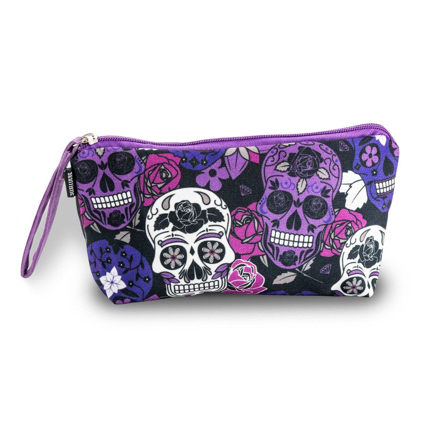 Skullistic Sugar Skull Purple Makeup Bag