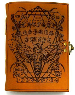 Moth/Ouija Board Embossed Soft Leather Journal