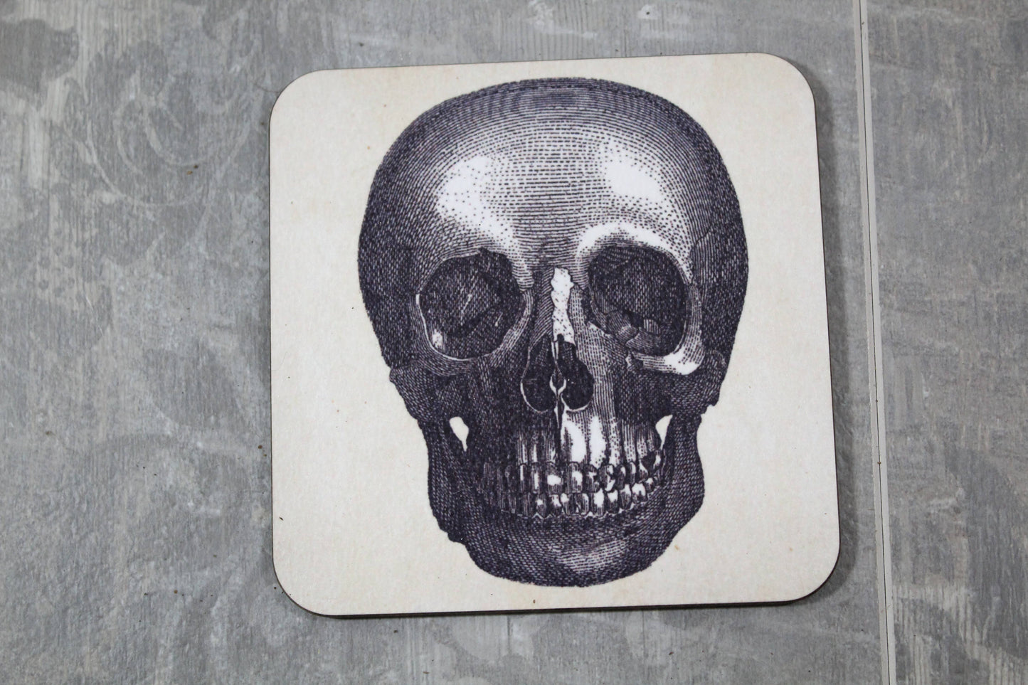 Head Skeleton //Square Coaster