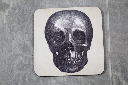 Head Skeleton //Square Coaster