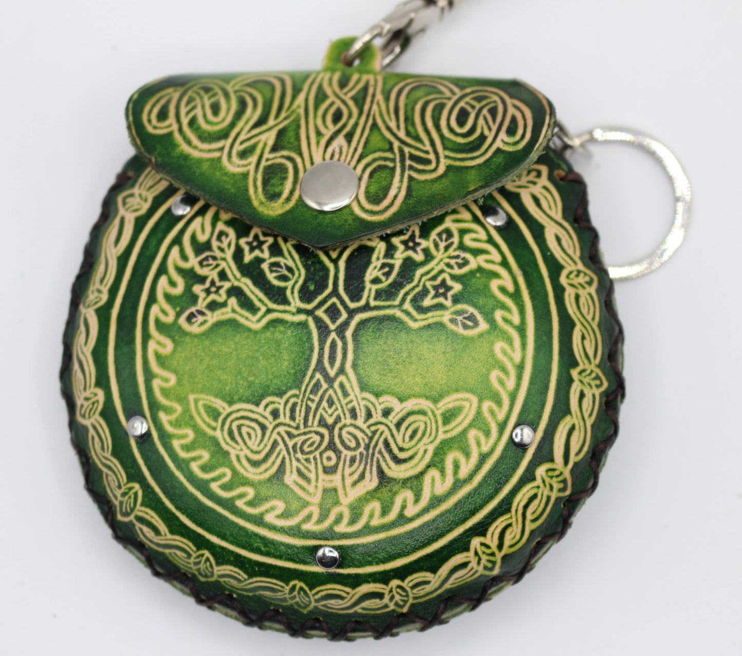 Tree of Life Wristlet leather coin purse