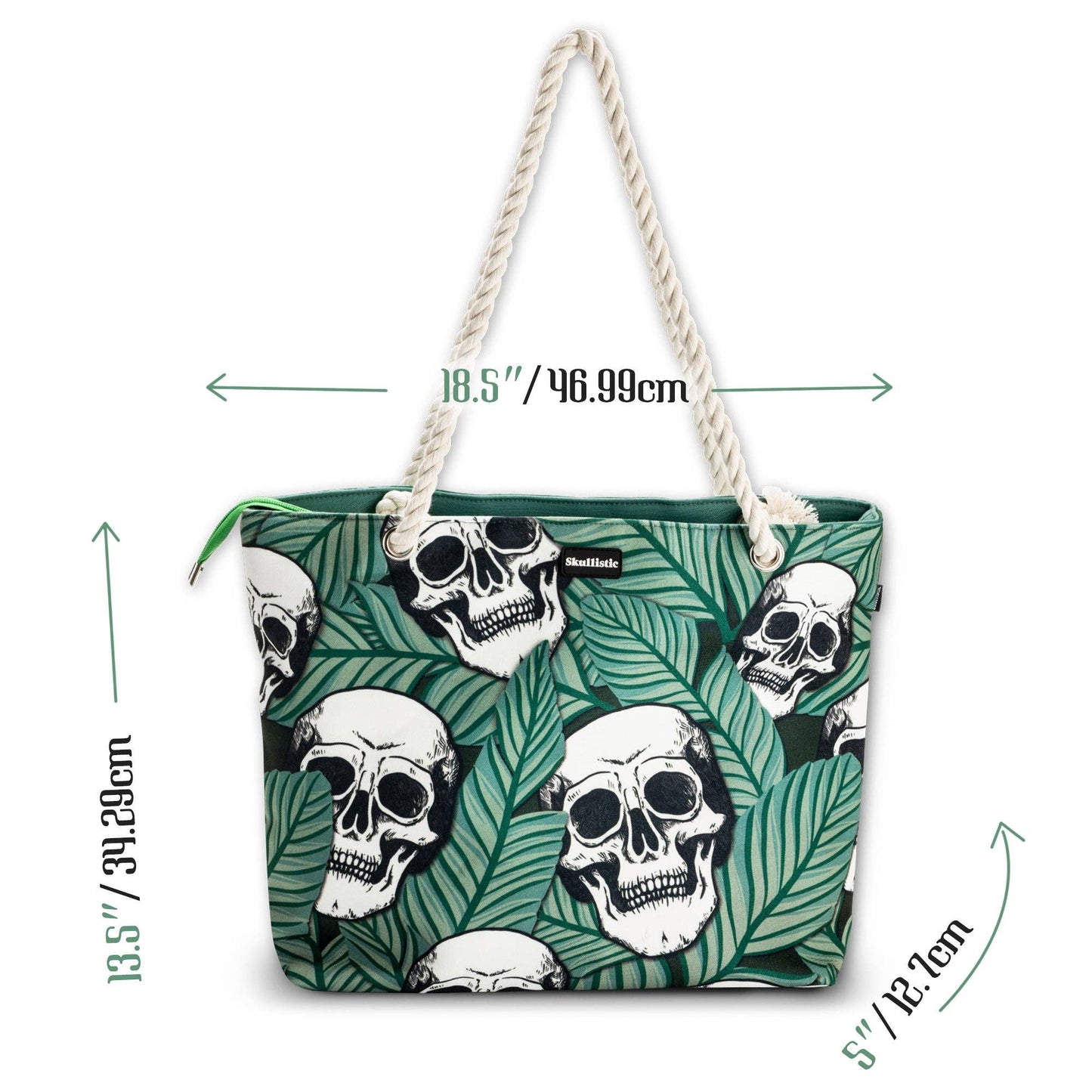 Skullistic Tropic Skulls Shoulder Beach Bag