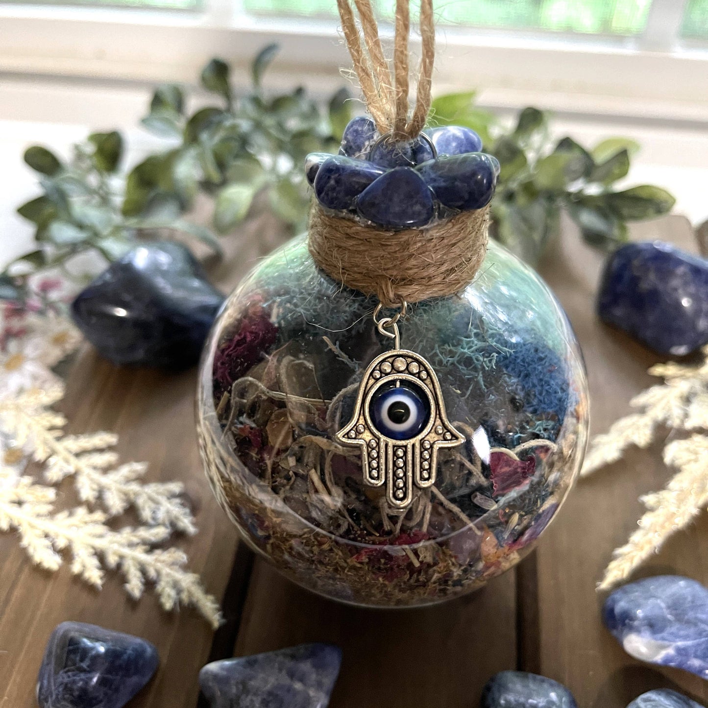 Evil Eye Protection Witch Ball, Nazar Amulet, Witchy Decor