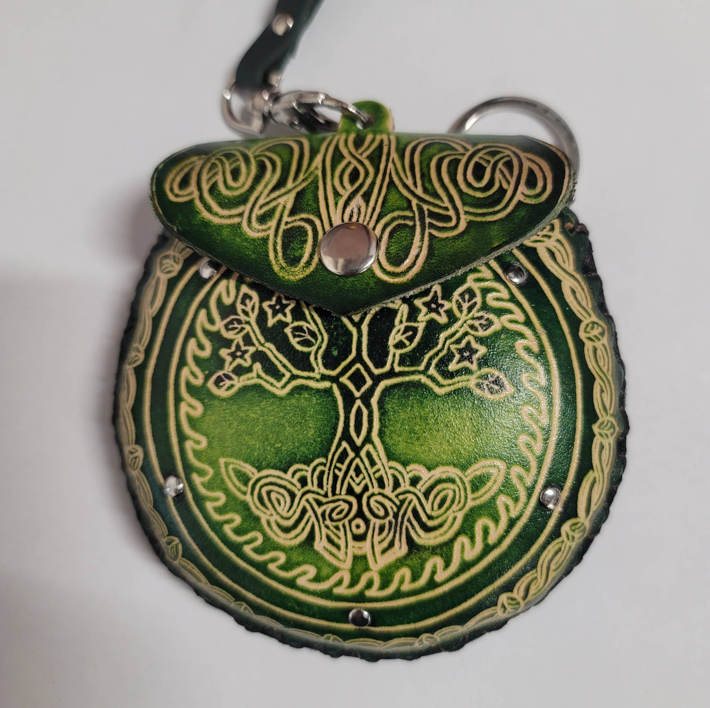 Tree of Life Wristlet leather coin purse