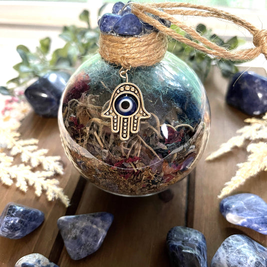 Evil Eye Protection Witch Ball, Nazar Amulet, Witchy Decor
