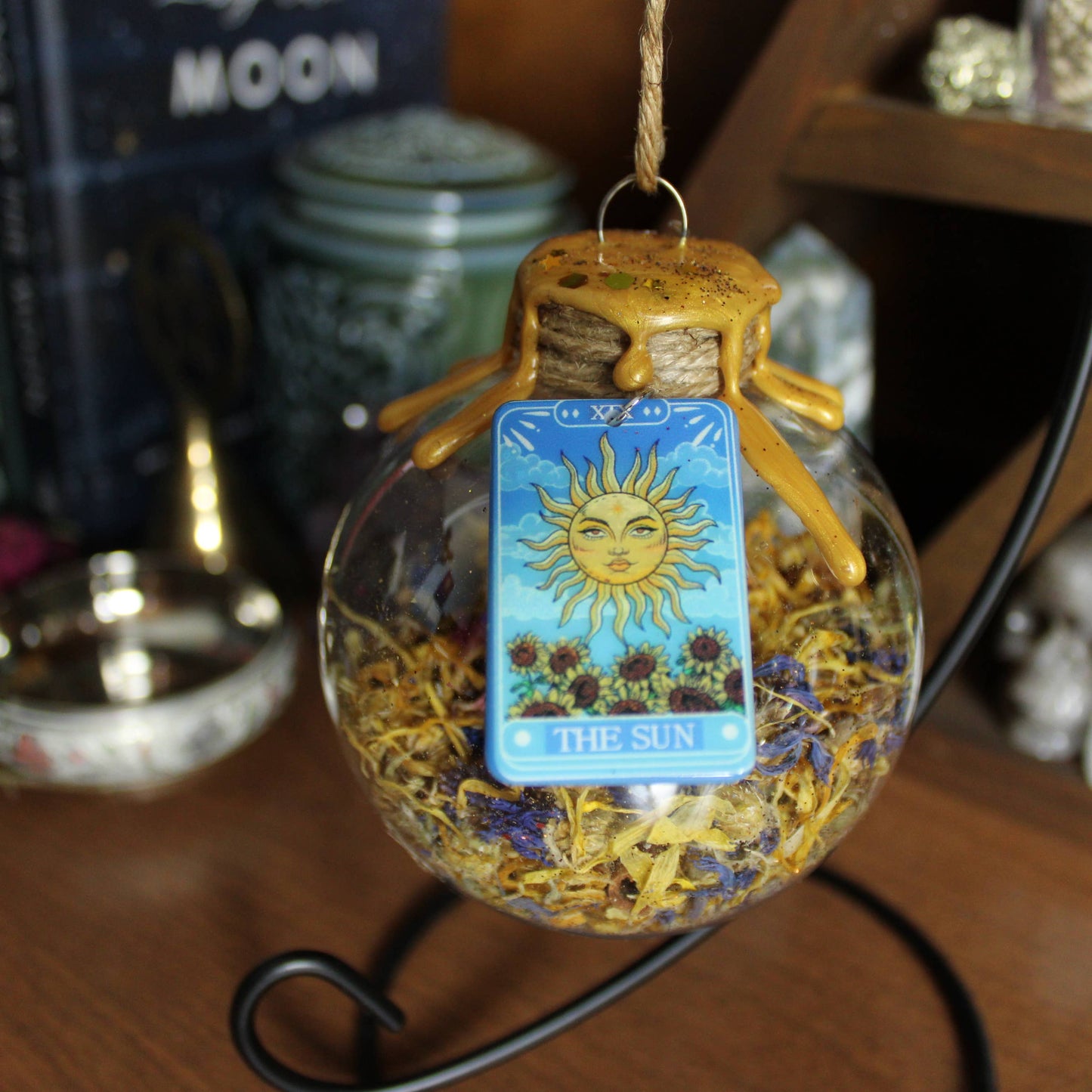 Sun Tarot Witch Ball, Witchy Decor, Witchy Gift