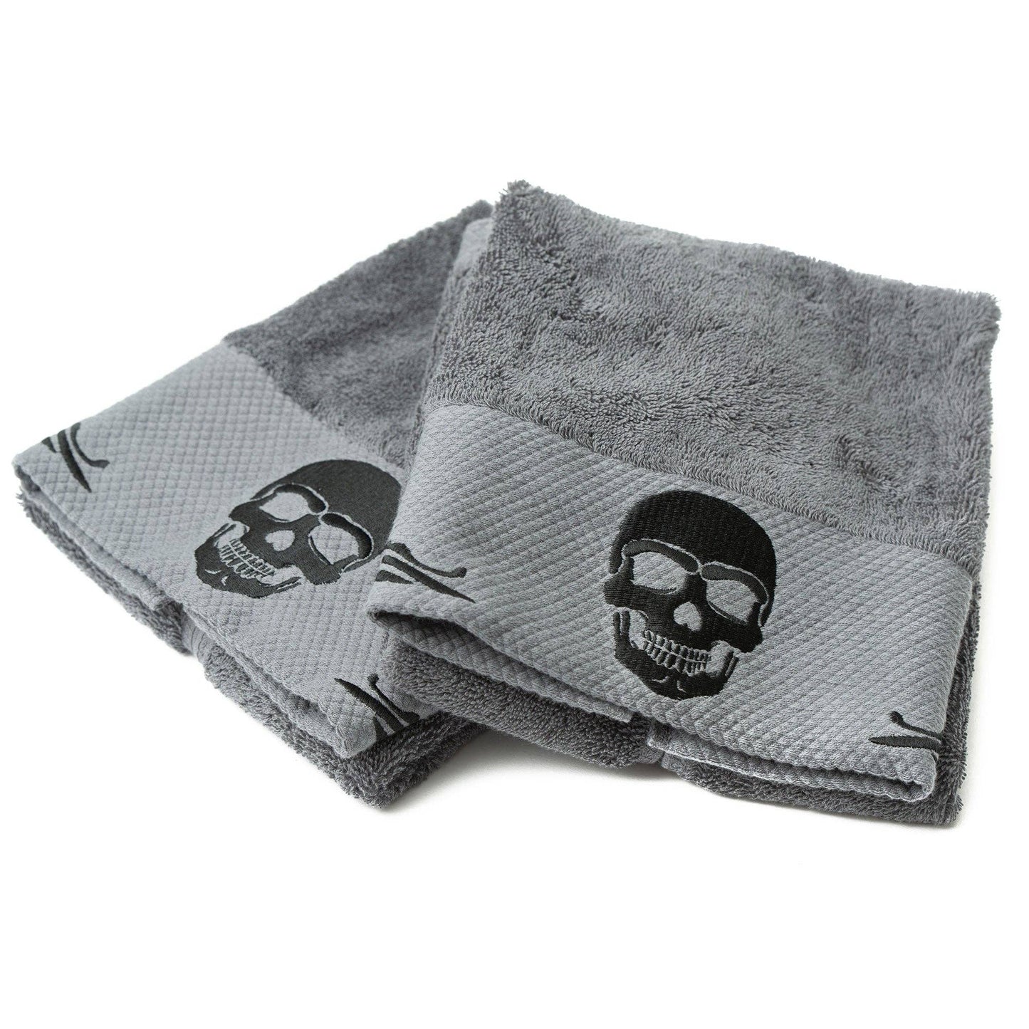 Skullistic Gothic Skull Embroidery Hand Towel Set