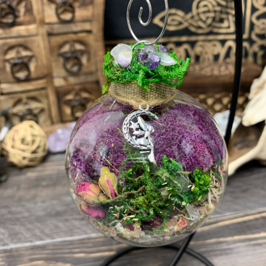 Moon Fairy Witch Ball, Witchy Decor, Altar Decor