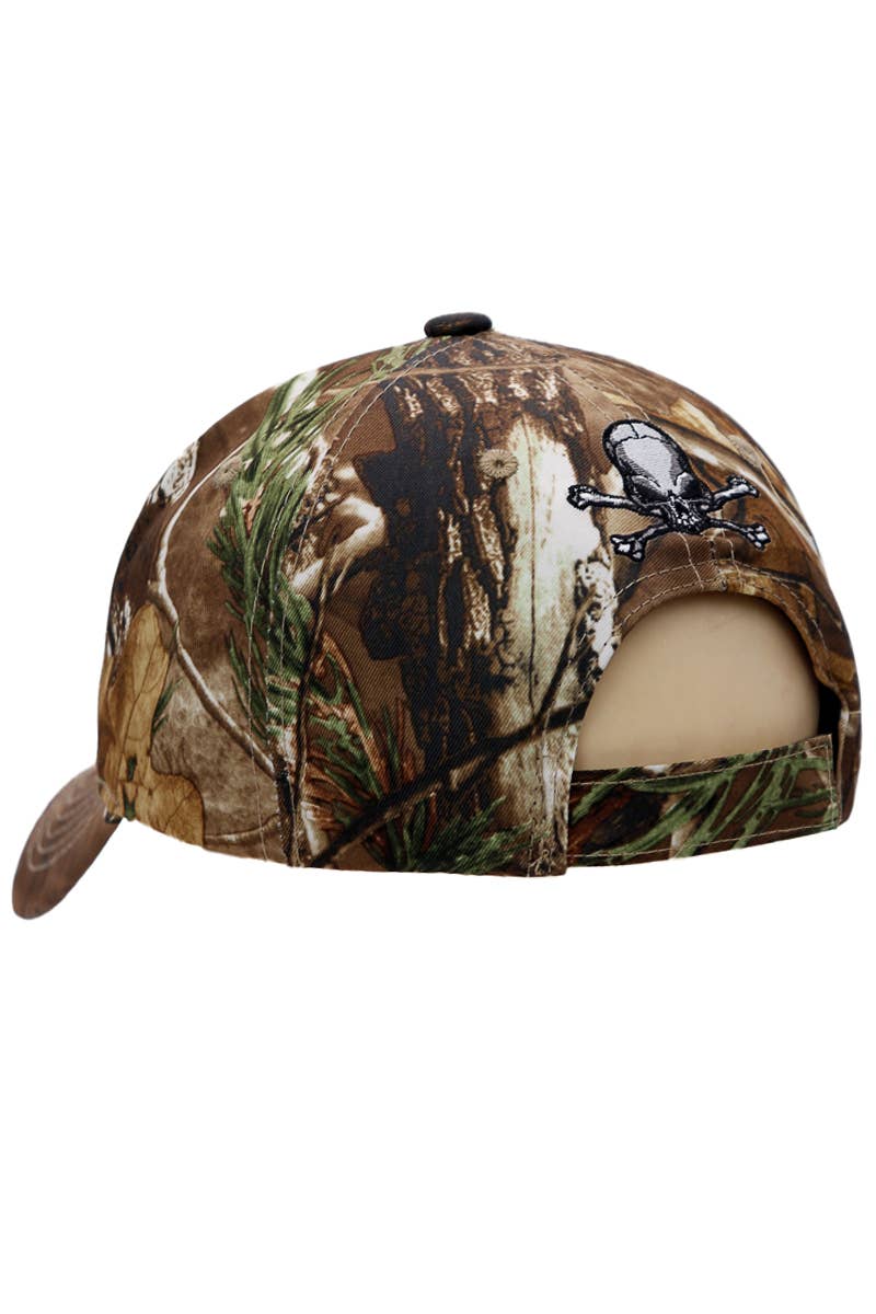 Rebel Biker Skull Embroidered Baseball Cap