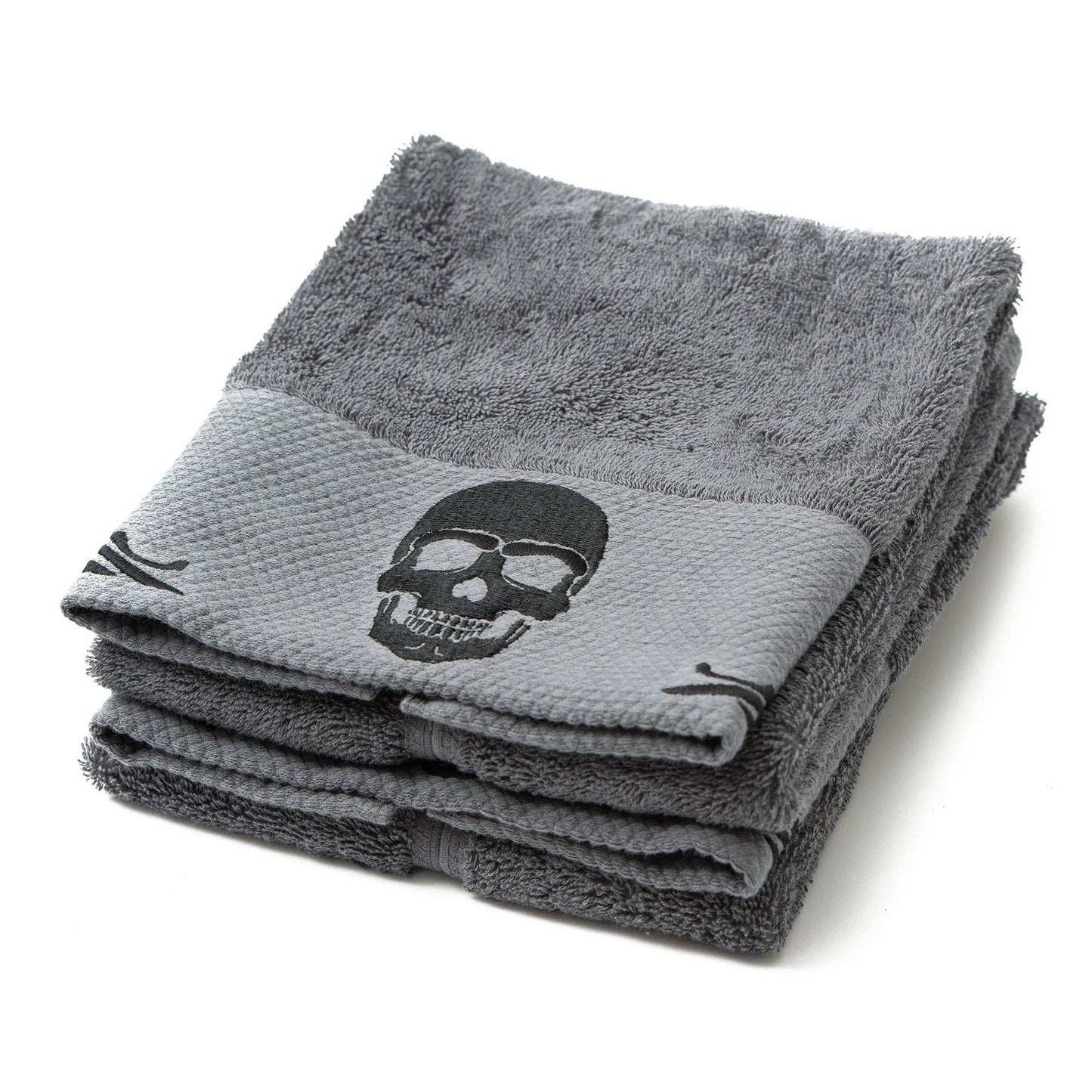 Skullistic Gothic Skull Embroidery Hand Towel Set