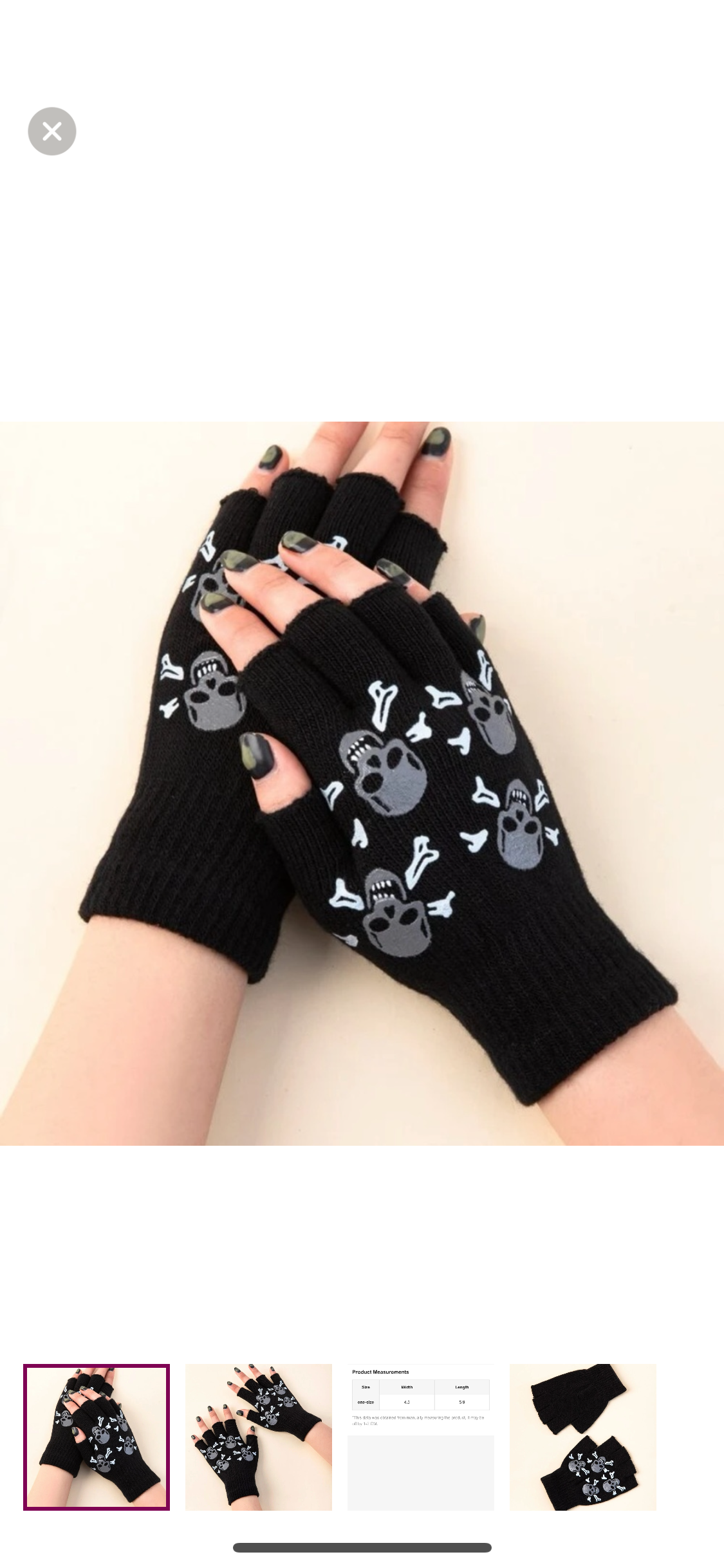 Skull and crossbones fingerless gloves