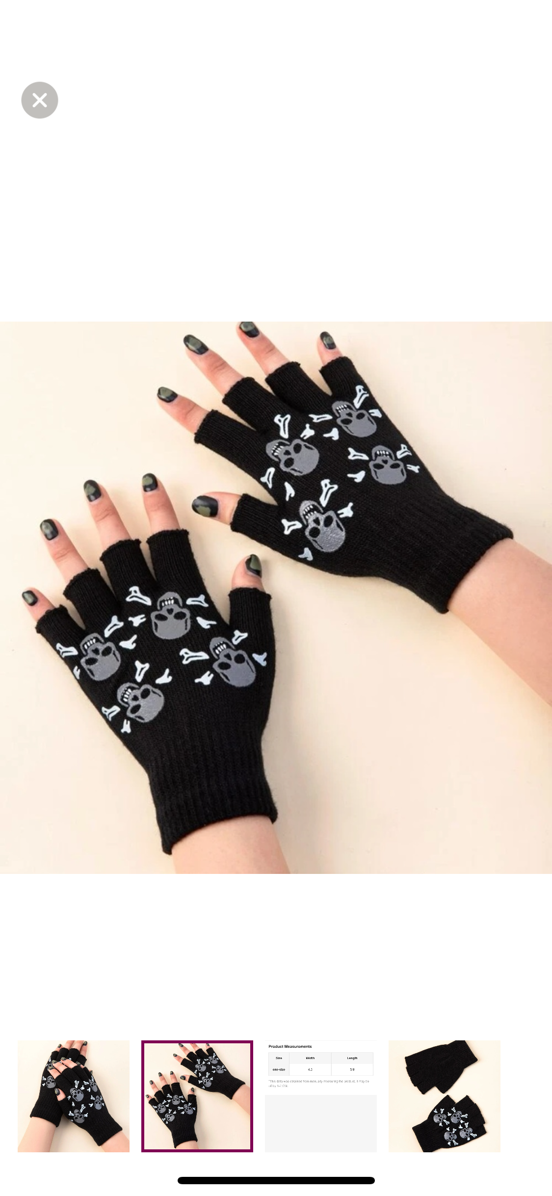 Skull and crossbones fingerless gloves