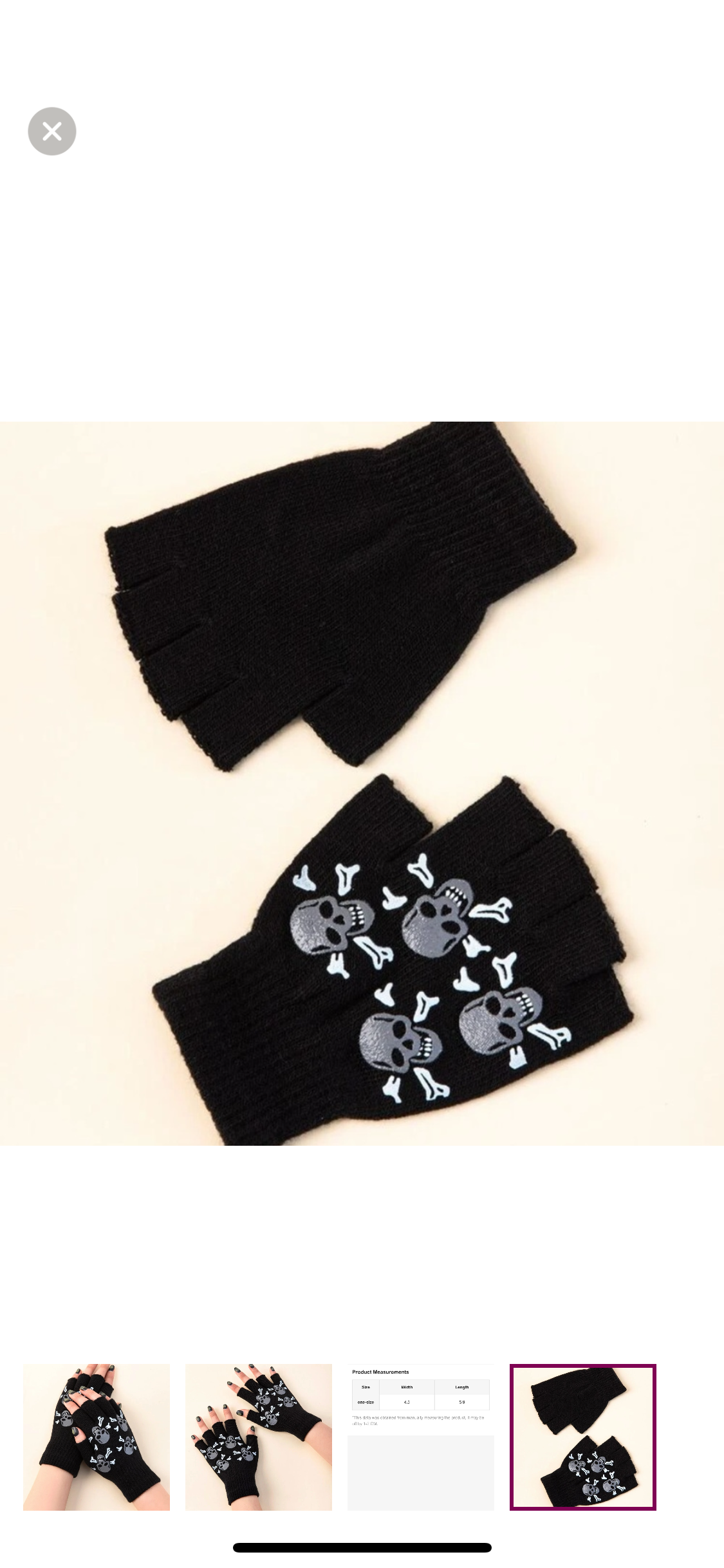 Skull and crossbones fingerless gloves