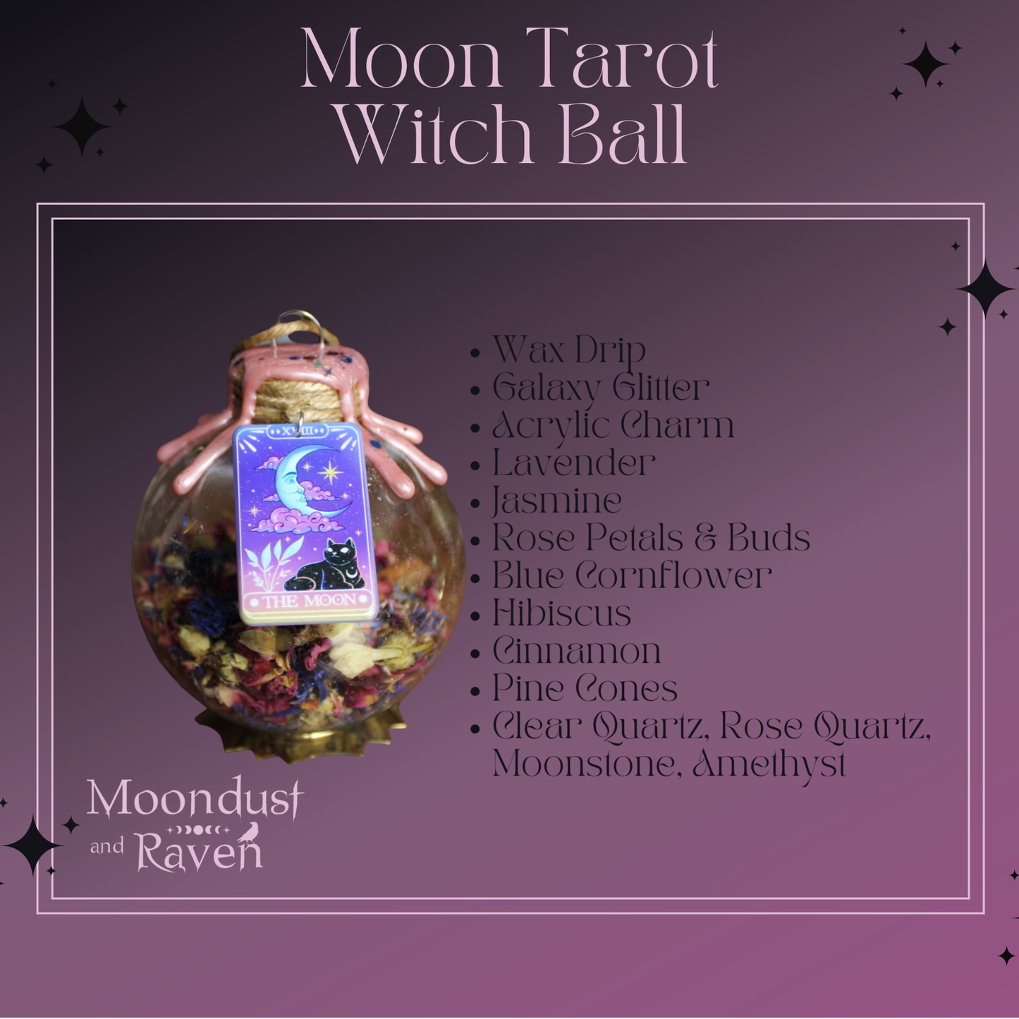 Moon Tarot Witch Ball, Witchy Decor, Witchy Gift