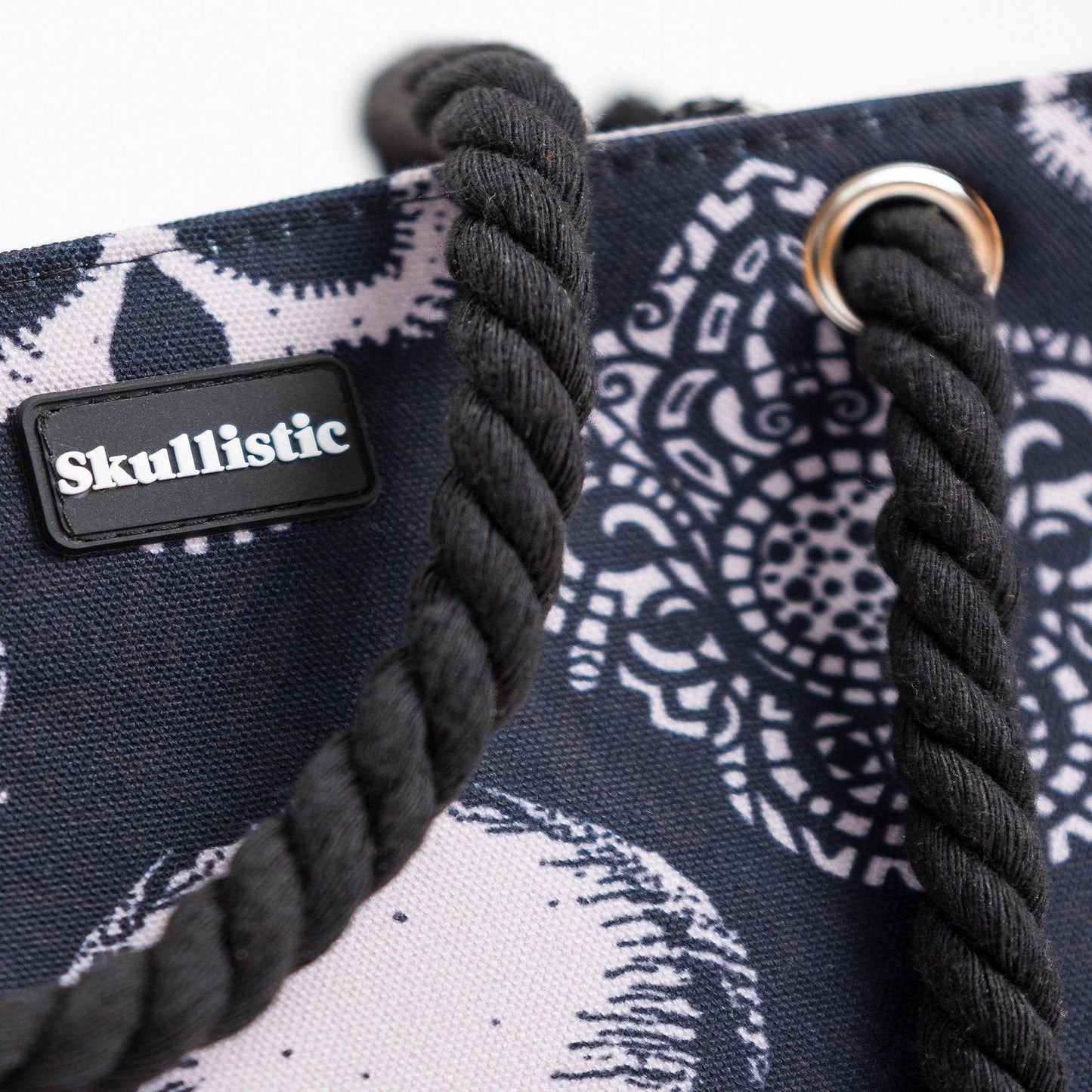 Skullistic Gothic Black Skull Shoulder Beach Bag