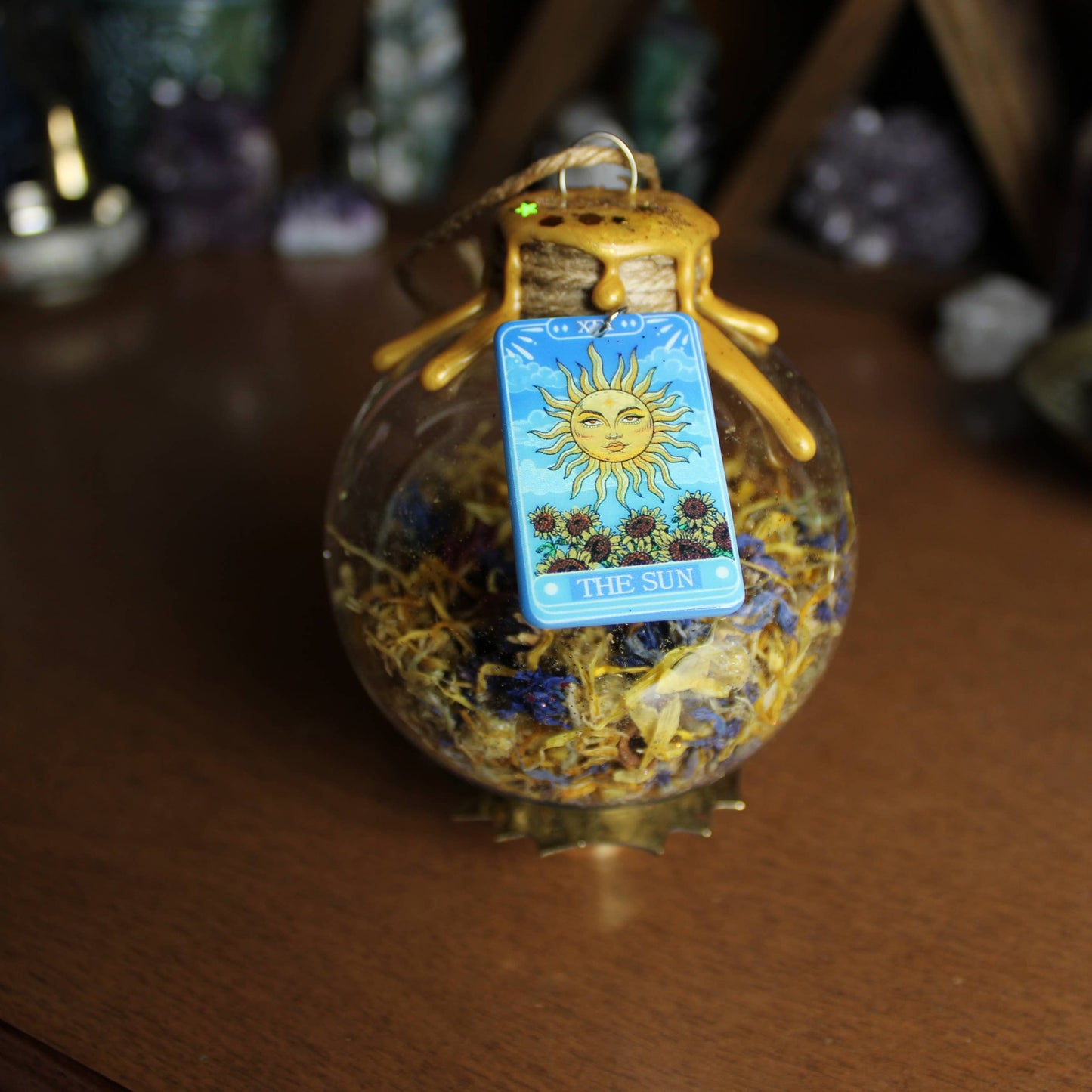 Sun Tarot Witch Ball, Witchy Decor, Witchy Gift