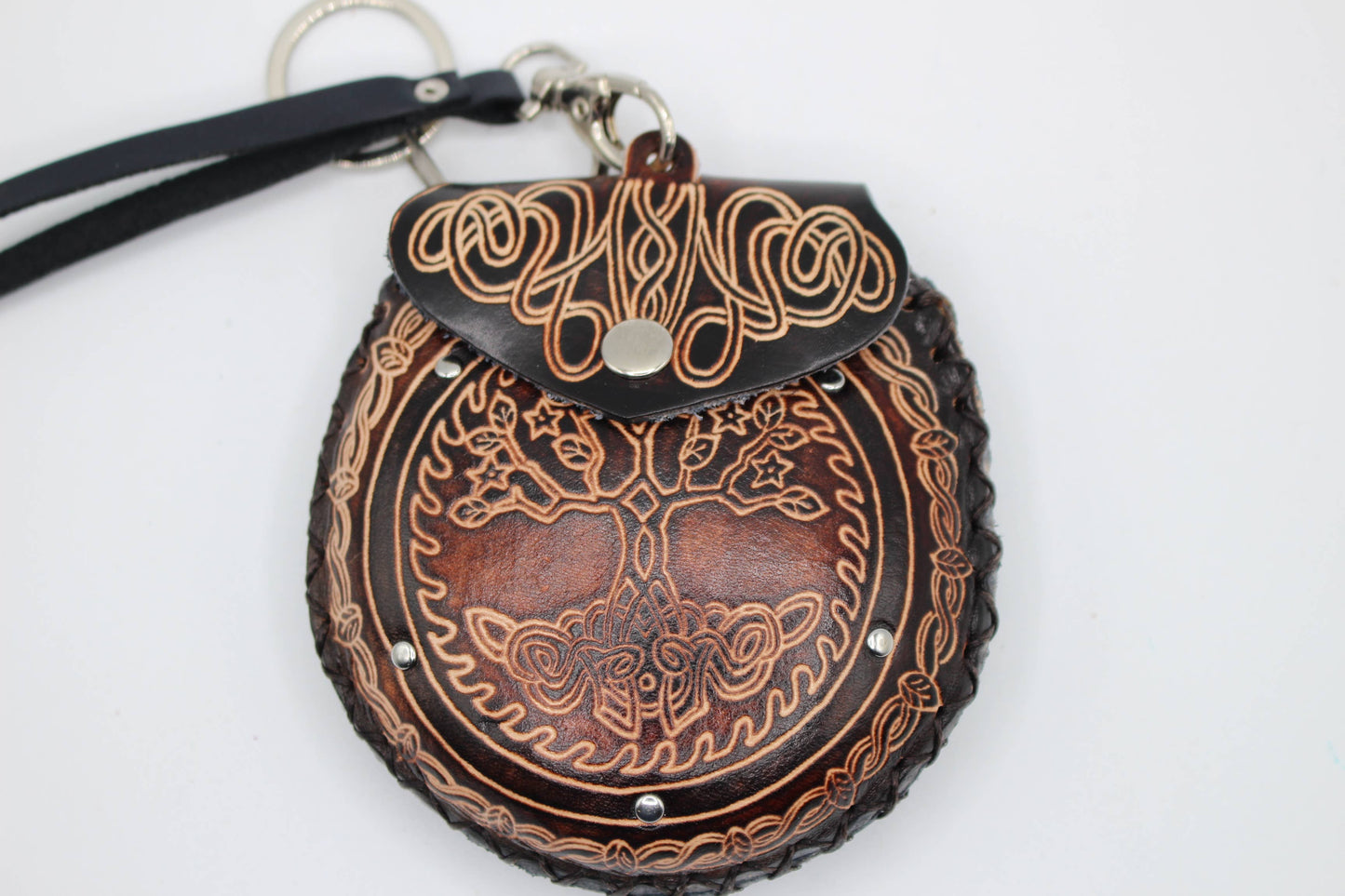 Tree of Life Wristlet leather coin purse