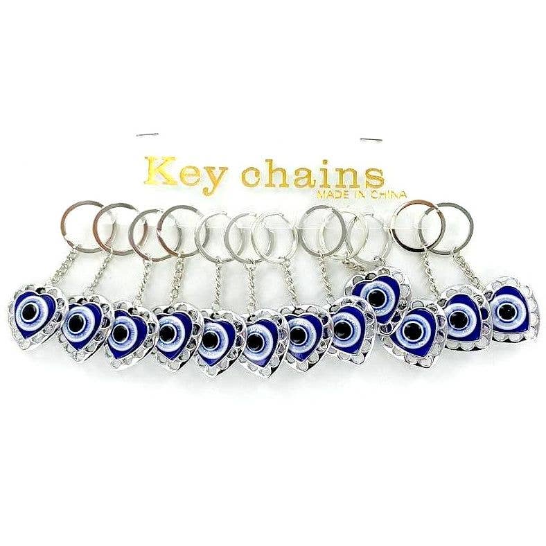 Heart Evil Eye Key Chain