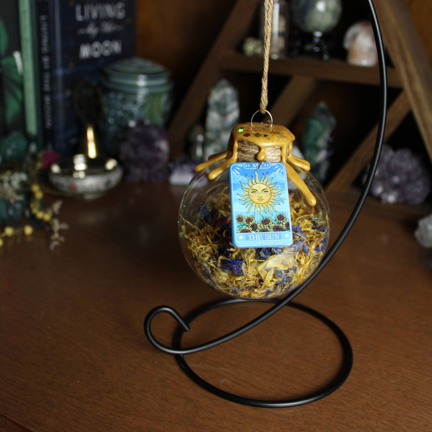 Sun Tarot Witch Ball, Witchy Decor, Witchy Gift