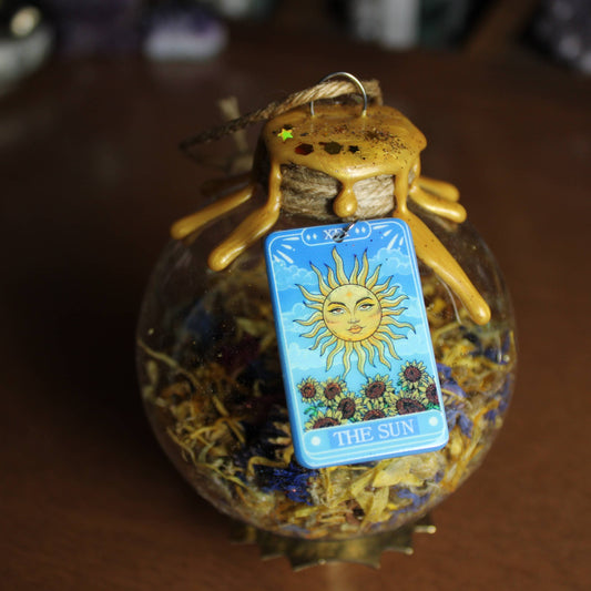 Sun Tarot Witch Ball, Witchy Decor, Witchy Gift