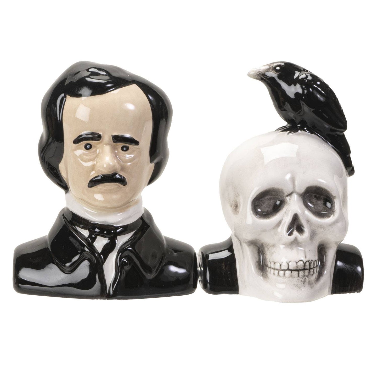 Edgar Allen Poe Ceramic Salt & Pepper Shaker Set