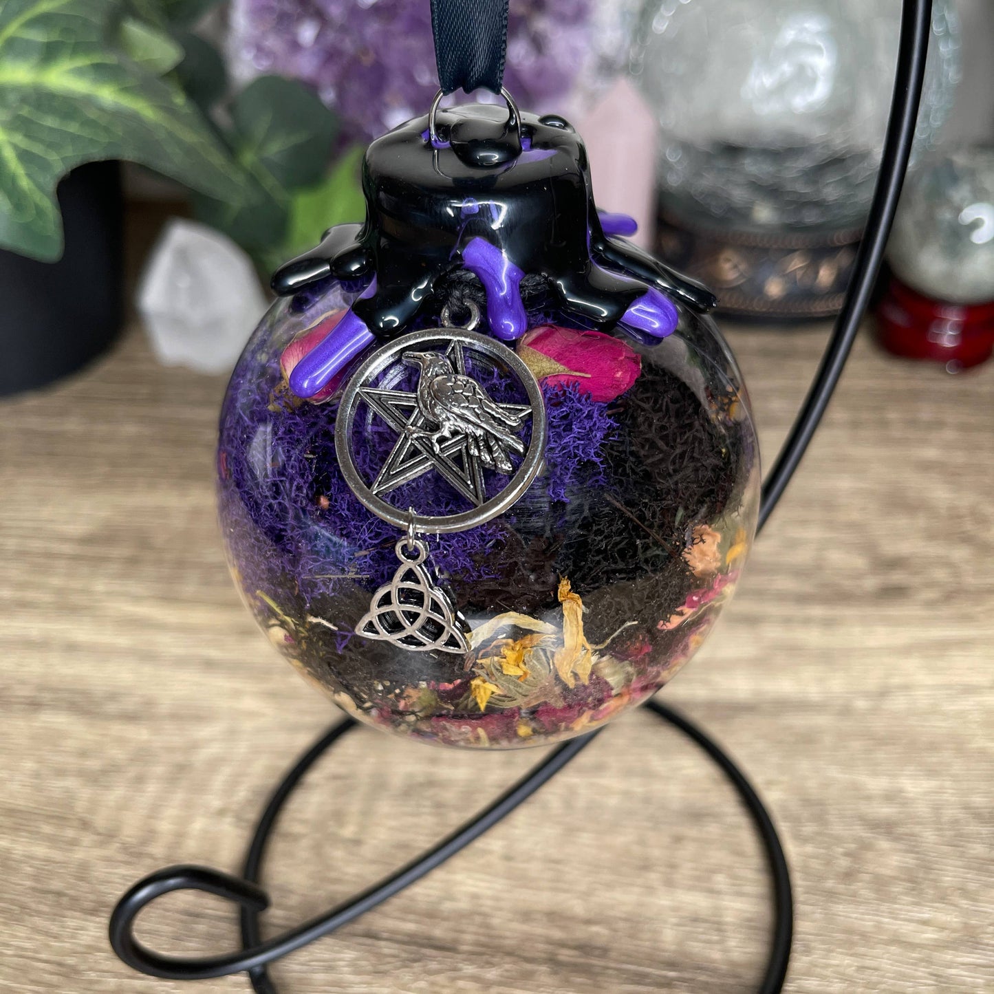 Morrigan Goddess Witch Ball, Witchy Decor, Witch Gift