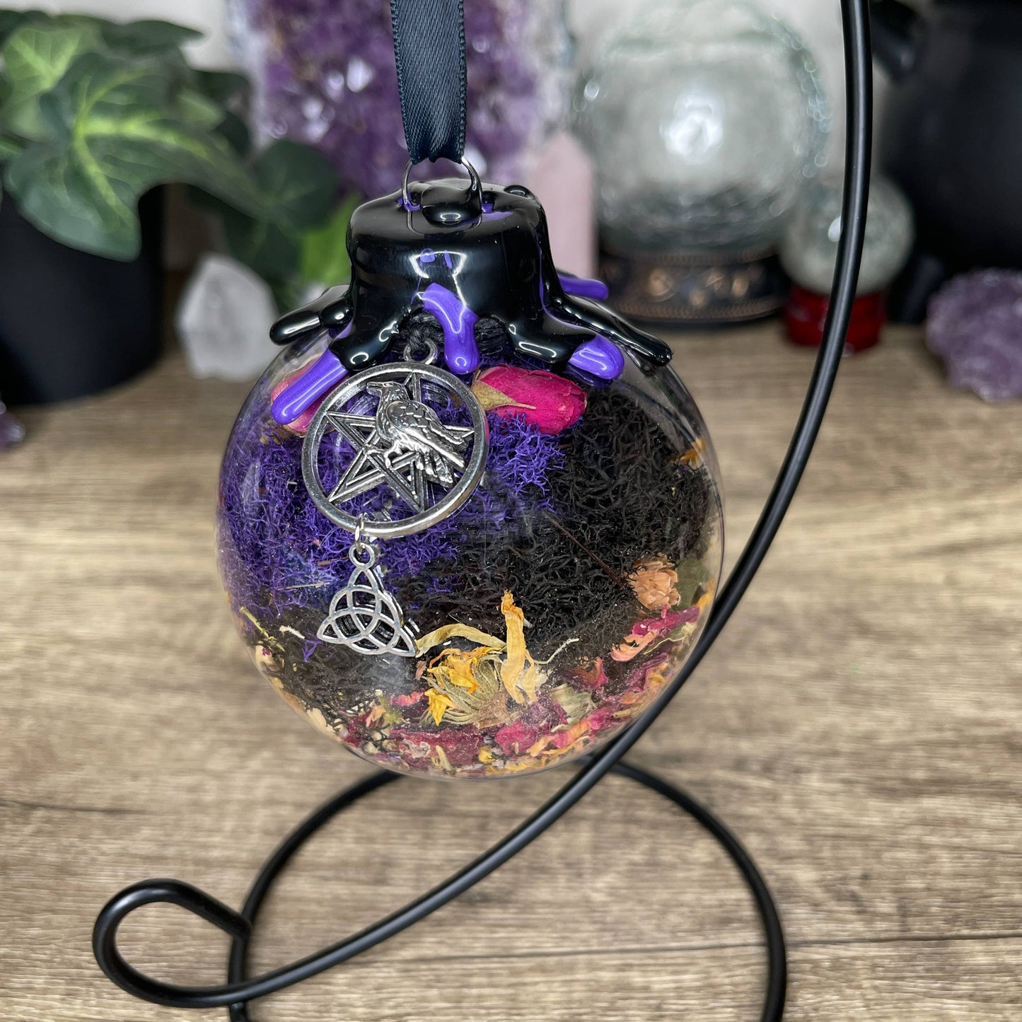 Morrigan Goddess Witch Ball, Witchy Decor, Witch Gift