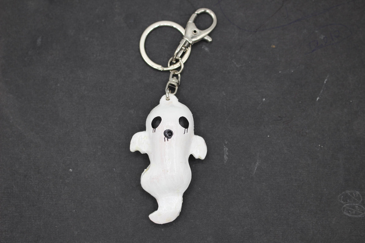 Leather Ghost Boo Key Chain kc4194