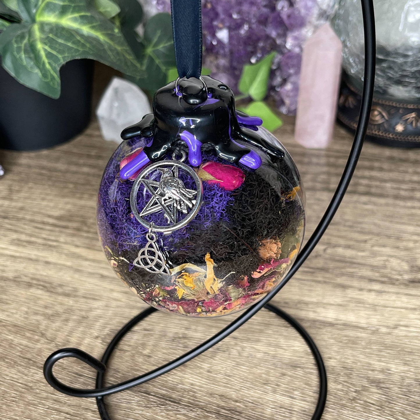 Morrigan Goddess Witch Ball, Witchy Decor, Witch Gift