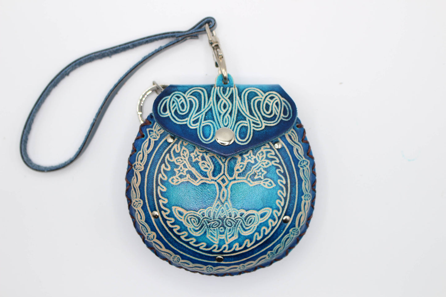 Tree of Life Wristlet leather coin purse